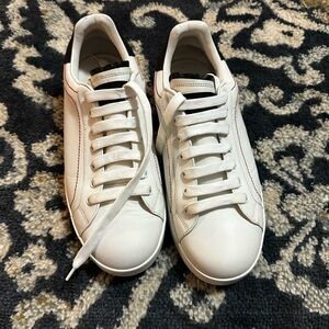 Dolce & Gabbana Portofino Leather Low Sneakers